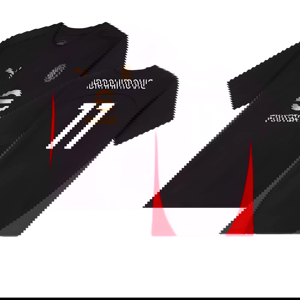 2024-2025 AC Milan Training Shirt (Black) - Kids (Ibrahimovic 11) 2024-2025 AC Milan Training Shirt (Black) - Kids (Ibrahimovic 11)