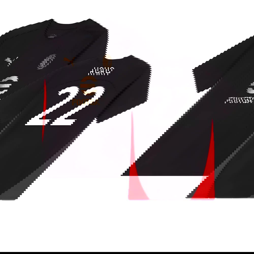 2024-2025 AC Milan Training Shirt (Black) - Kids (Kaka 22) 2024-2025 AC Milan Training Shirt (Black) - Kids (Kaka 22)
