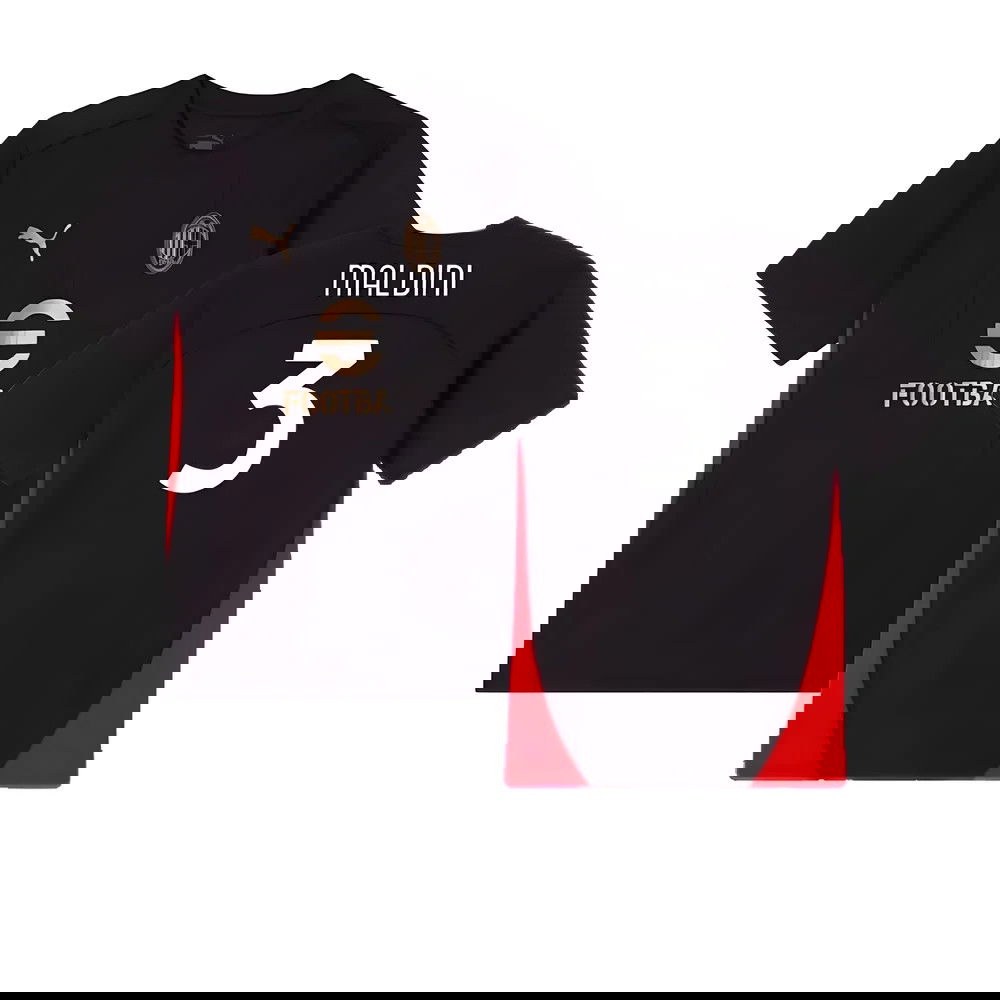 2024-2025 AC Milan Training Shirt (Black) - Kids (Maldini 3) 2024-2025 AC Milan Training Shirt (Black) - Kids (Maldini 3)