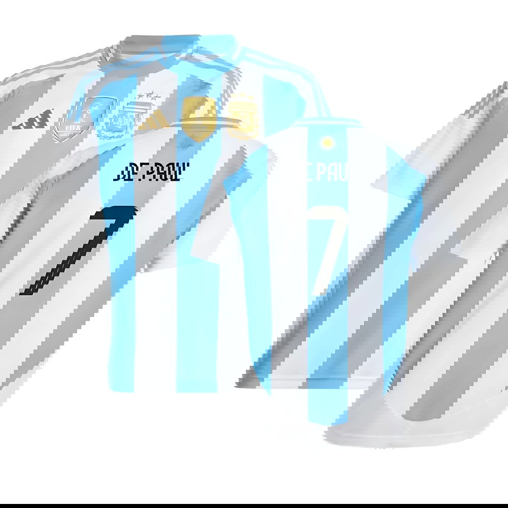 2024-2025 Argentina Home Shirt (Kids) (DE PAUL 7) 2024-2025 Argentina Home Shirt (Kids) (DE PAUL 7)