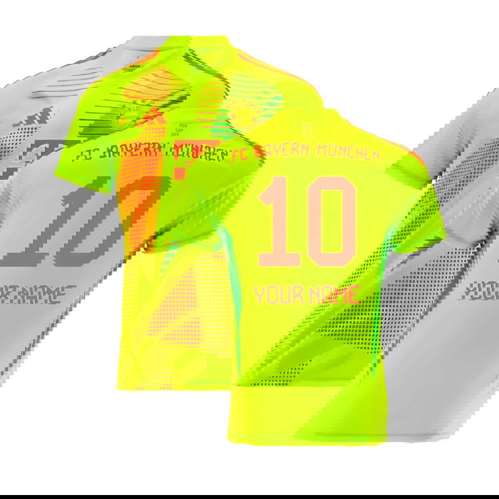 2024-2025 Bayern Munich Home Goalkeeper Shirt (Yellow) (Your Name) 2024-2025 Bayern Munich Home Goalkeeper Shirt (Yellow) (Your Name)