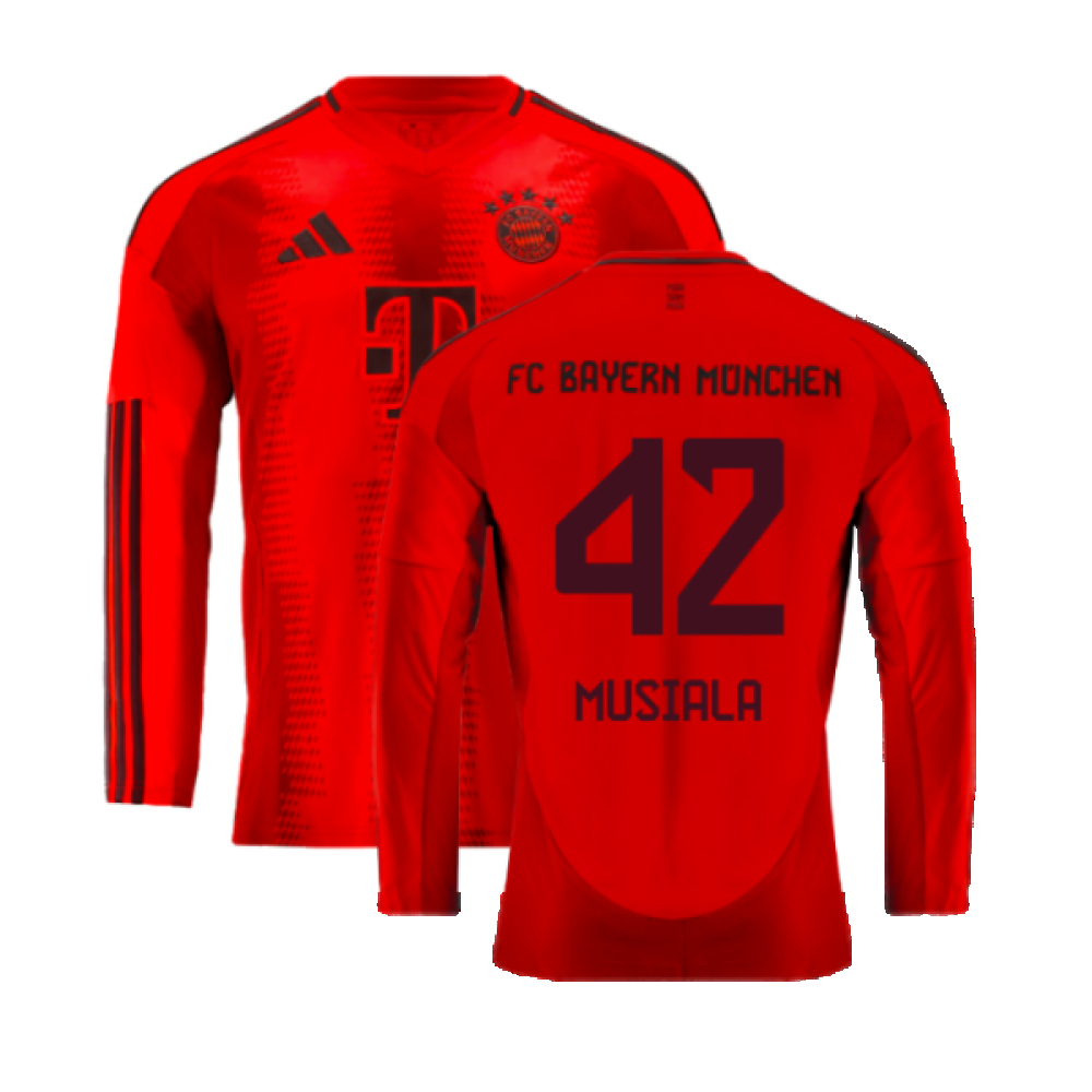2024-2025 Bayern Munich Long Sleeve Home Shirt (Musiala 42) 2024-2025 Bayern Munich Long Sleeve Home Shirt (Musiala 42)