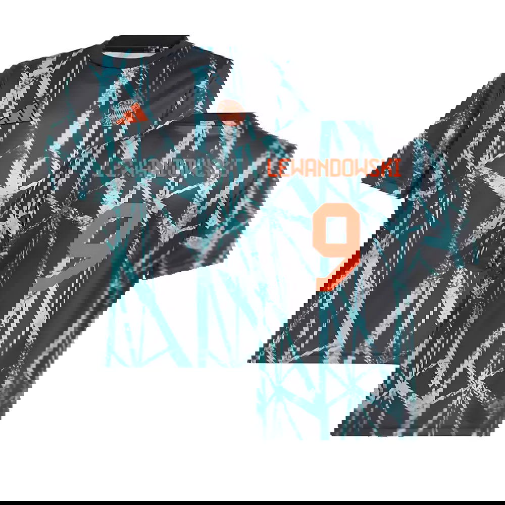 2024-2025 Bayern Munich Pre-Match Shirt (Black) - Kids (Lewandowski 9) 2024-2025 Bayern Munich Pre-Match Shirt (Black) - Kids (Lewandowski 9)