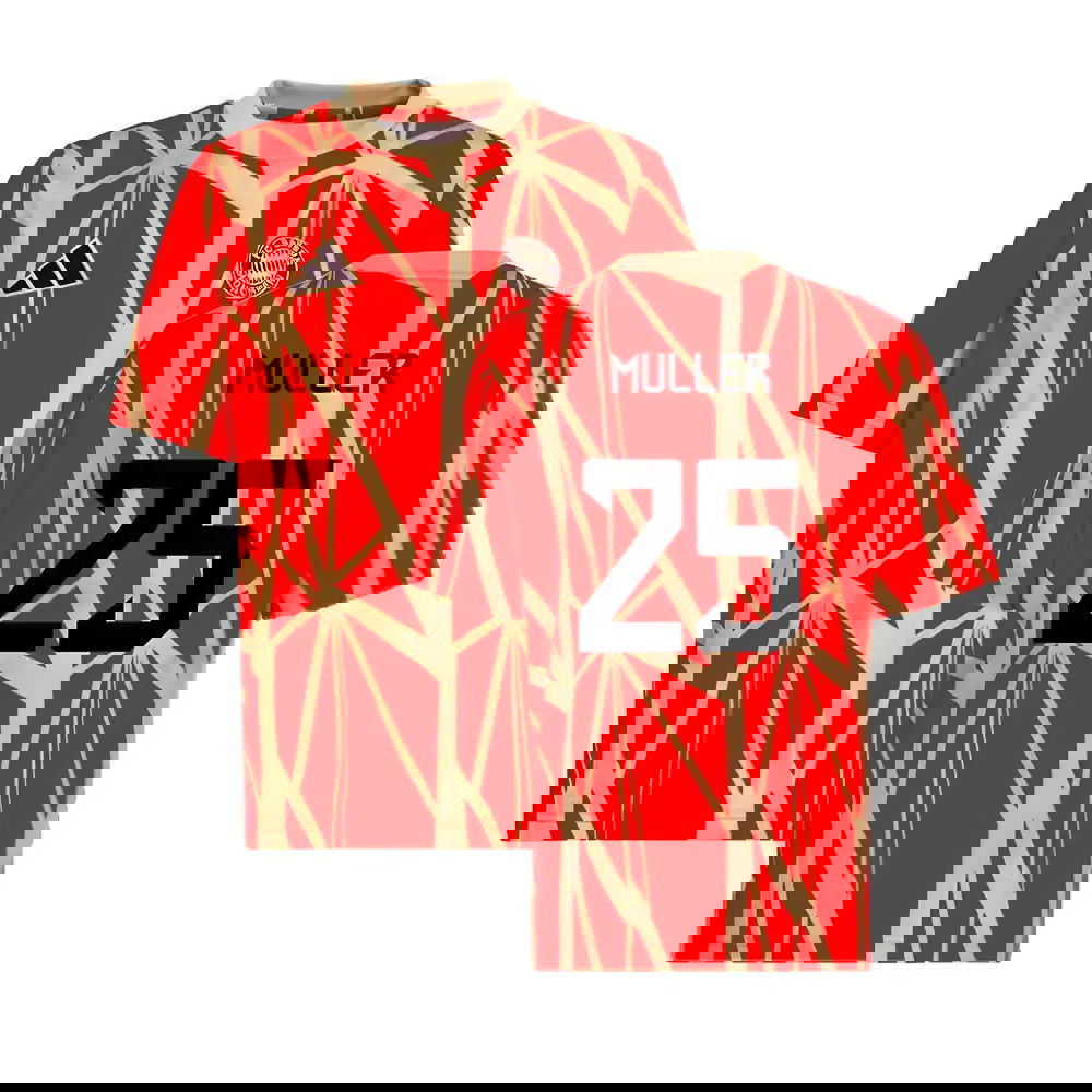 2024-2025 Bayern Munich Pre-Match Shirt (Red) (Muller 25) 2024-2025 Bayern Munich Pre-Match Shirt (Red) (Muller 25)