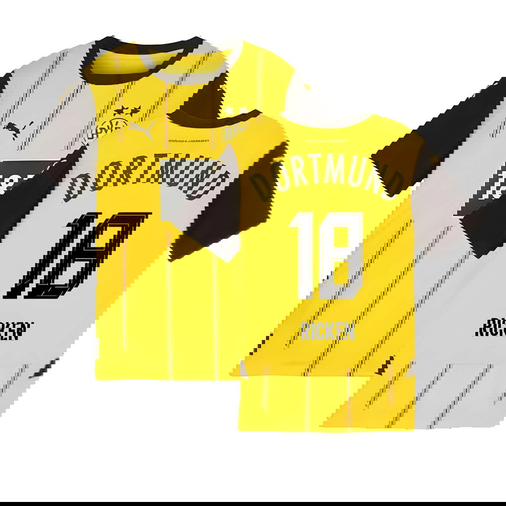 2024-2025 Borussia Dortmund Home Shirt (Kids) (Ricken 18) 2024-2025 Borussia Dortmund Home Shirt (Kids) (Ricken 18)