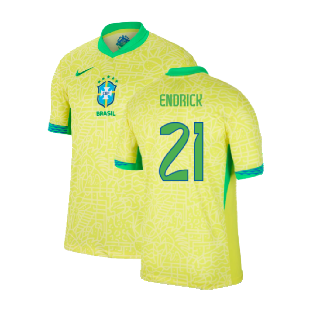 2024-2025 Brazil Home Shirt (Endrick 21) 2024-2025 Brazil Home Shirt (Endrick 21)