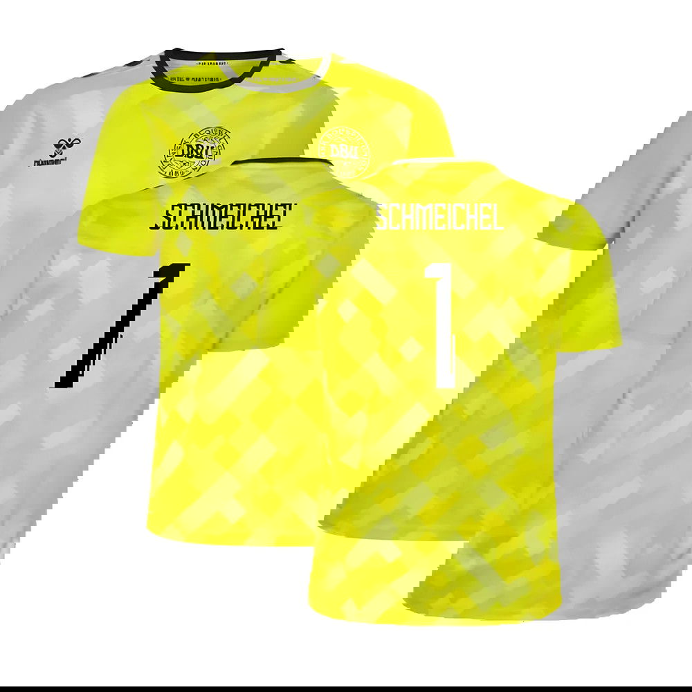 2024-2025 Denmark Home Goalkeeper Shirt (Yellow) (Schmeichel 1) 2024-2025 Denmark Home Goalkeeper Shirt (Yellow) (Schmeichel 1)