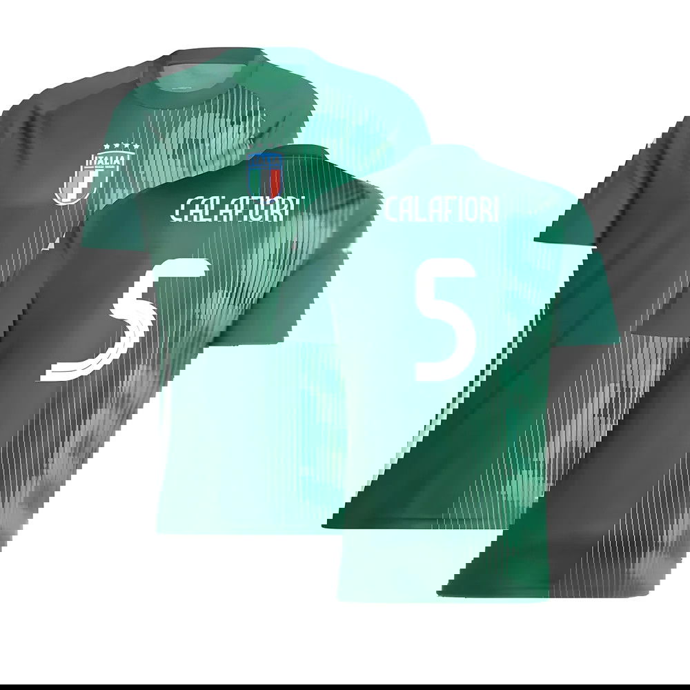 2024-2025 Italy Pre-Match Shirt (Green) (CALAFIORI 5) 2024-2025 Italy Pre-Match Shirt (Green) (CALAFIORI 5)