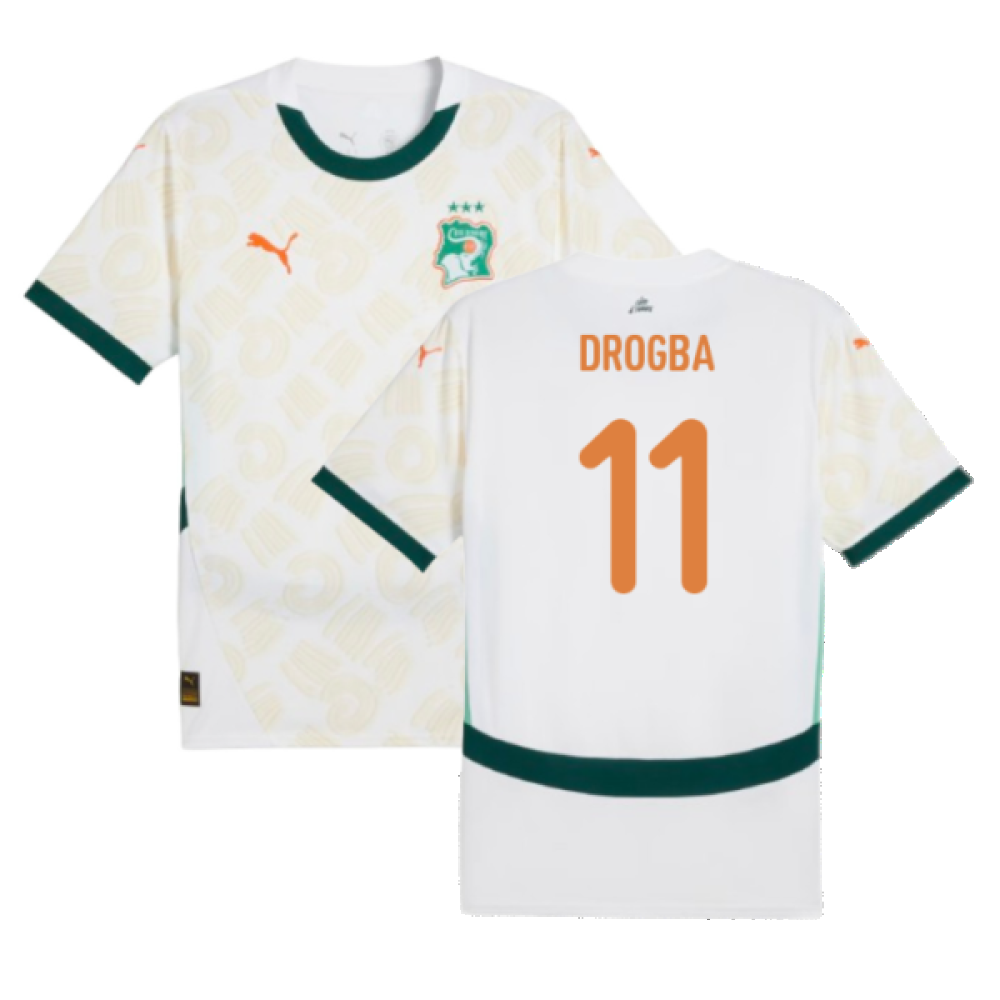 2024-2025 Ivory Coast Away Shirt (Drogba 11) 2024-2025 Ivory Coast Away Shirt (Drogba 11)