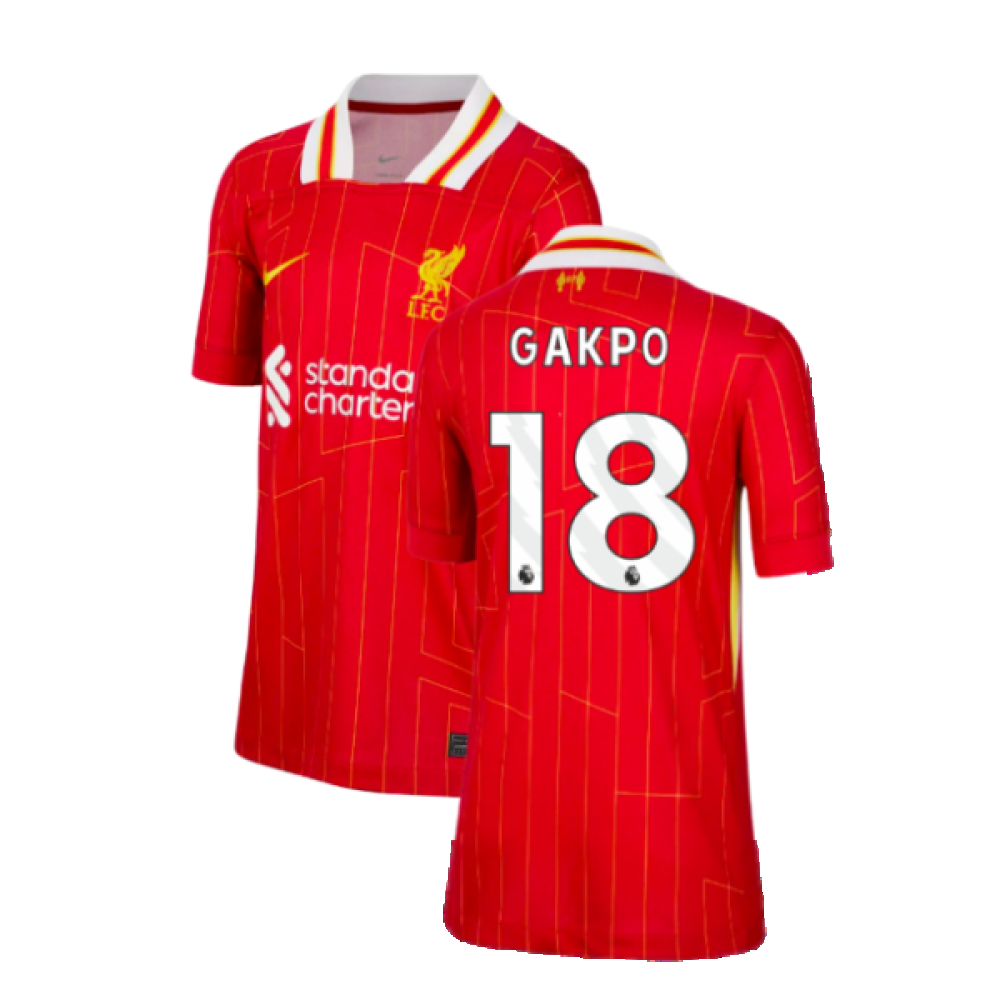2024-2025 Liverpool Home Shirt (Kids) (Gakpo 18) 2024-2025 Liverpool Home Shirt (Kids) (Gakpo 18)