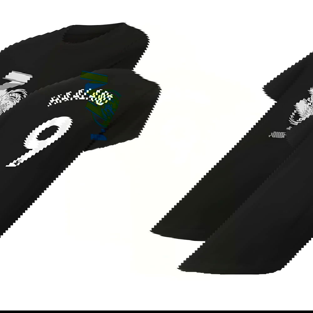 2024-2025 Man City ftblCulture Tee (Black) (Haaland 9) 2024-2025 Man City ftblCulture Tee (Black) (Haaland 9)