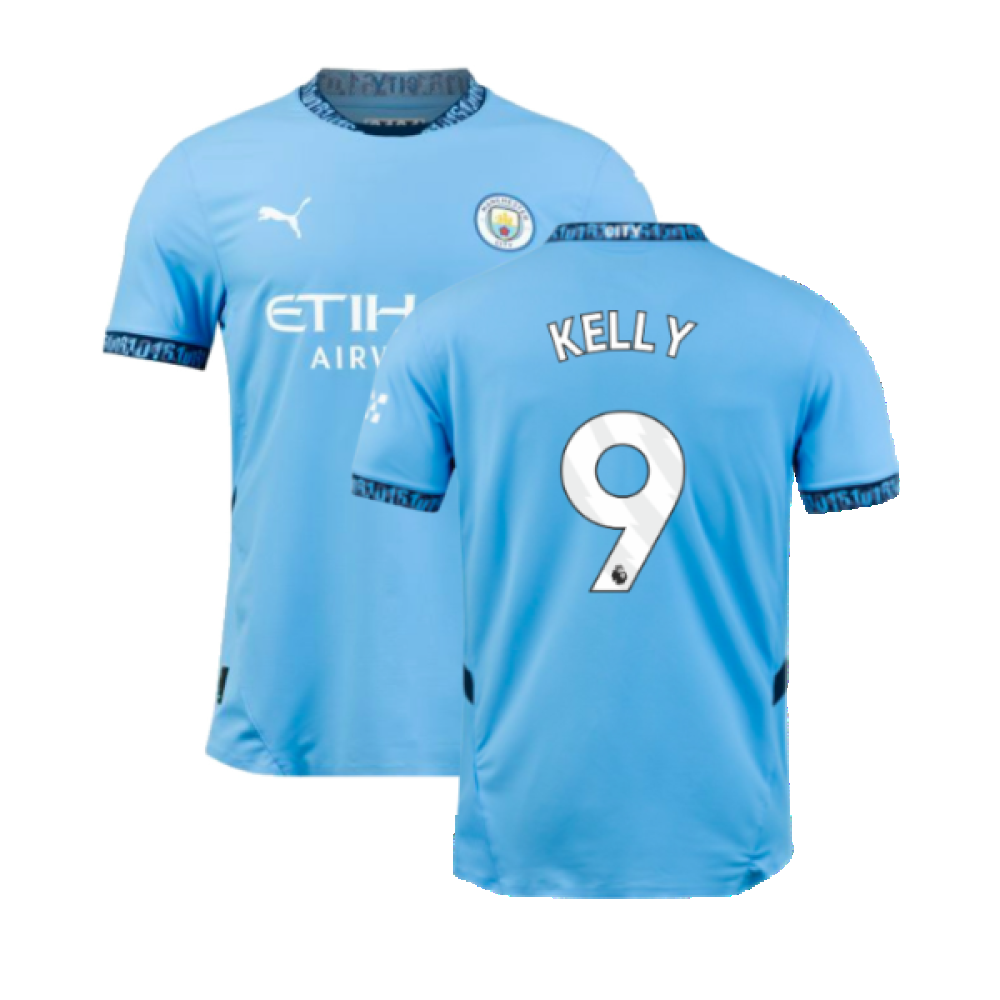 2024-2025 Man City Home Authentic Shirt with packaging (Kelly 9) 2024-2025 Man City Home Authentic Shirt with packaging (Kelly 9)