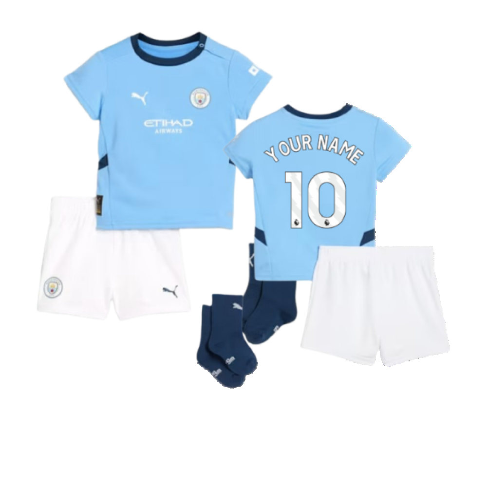 2024-2025 Man City Home Baby Kit (Your Name) 2024-2025 Man City Home Baby Kit (Your Name)