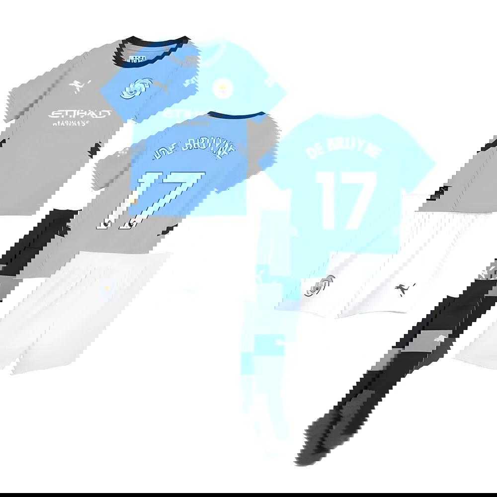 2024-2025 Man City Home Mini Kit (De Bruyne 17) 2024-2025 Man City Home Mini Kit (De Bruyne 17)