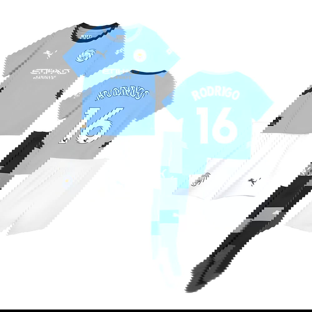 2024-2025 Man City Home Mini Kit (Rodrigo 16) 2024-2025 Man City Home Mini Kit (Rodrigo 16)