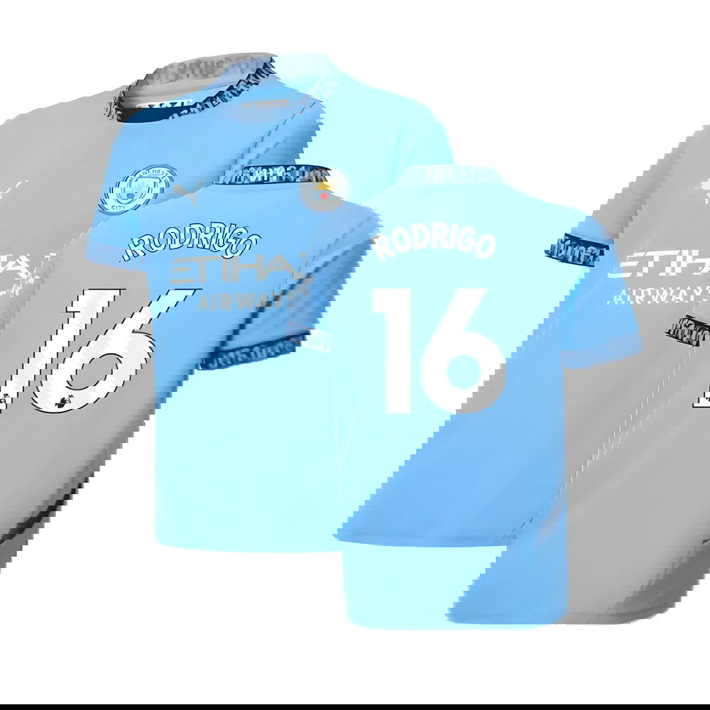 2024-2025 Man City Home Shirt (Kids) (Rodrigo 16) 2024-2025 Man City Home Shirt (Kids) (Rodrigo 16)