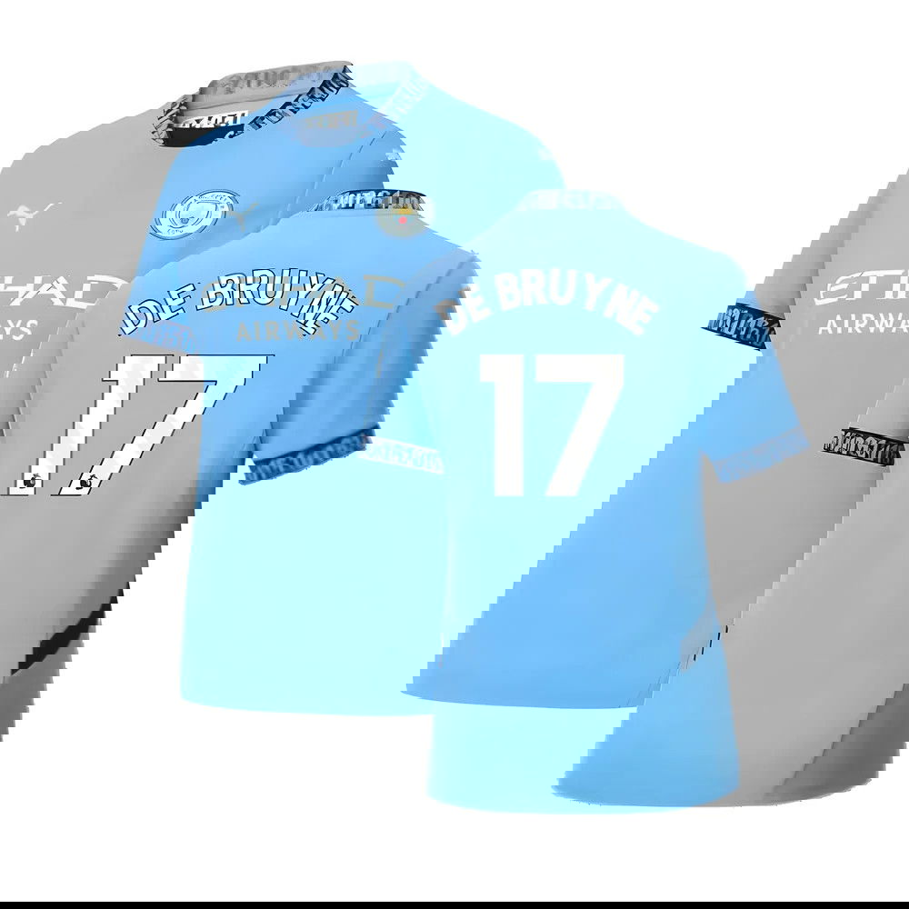 2024-2025 Man City Home Shirt (Womens) (De Bruyne 17) 2024-2025 Man City Home Shirt (Womens) (De Bruyne 17)