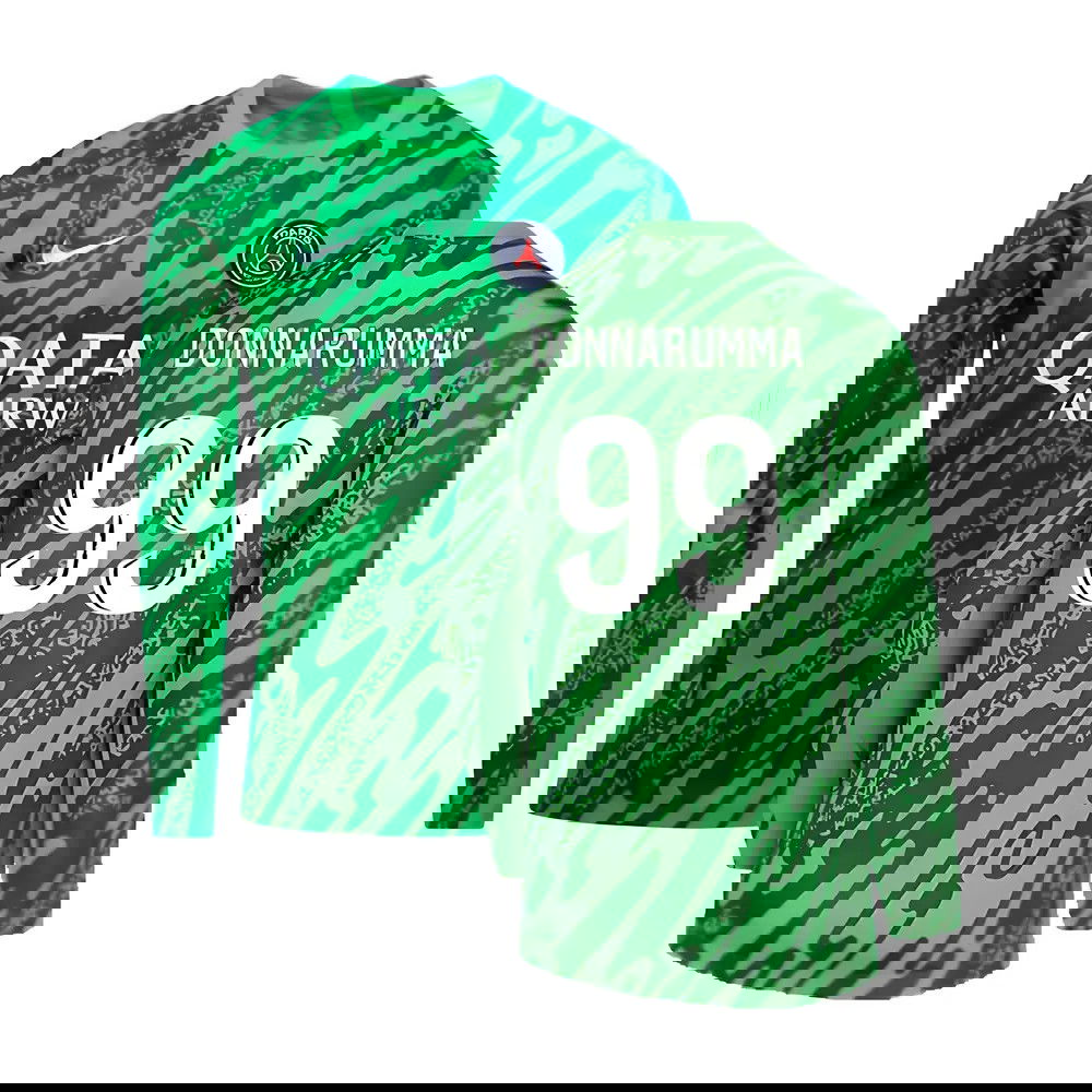 2024-2025 PSG Home Goalkeeper Shirt (Green) (Donnarumma 99) 2024-2025 PSG Home Goalkeeper Shirt (Green) (Donnarumma 99)