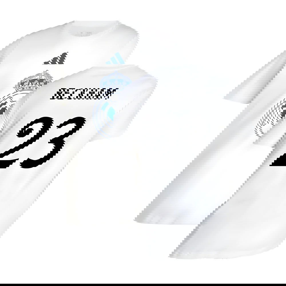 2024-2025 Real Madrid DNA Graphic Tee (White) (Beckham 23) 2024-2025 Real Madrid DNA Graphic Tee (White) (Beckham 23)