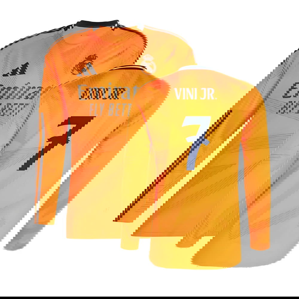 2024-2025 Real Madrid Long Sleeve Away Shirt (Vini Jr. 7) 2024-2025 Real Madrid Long Sleeve Away Shirt (Vini Jr. 7)