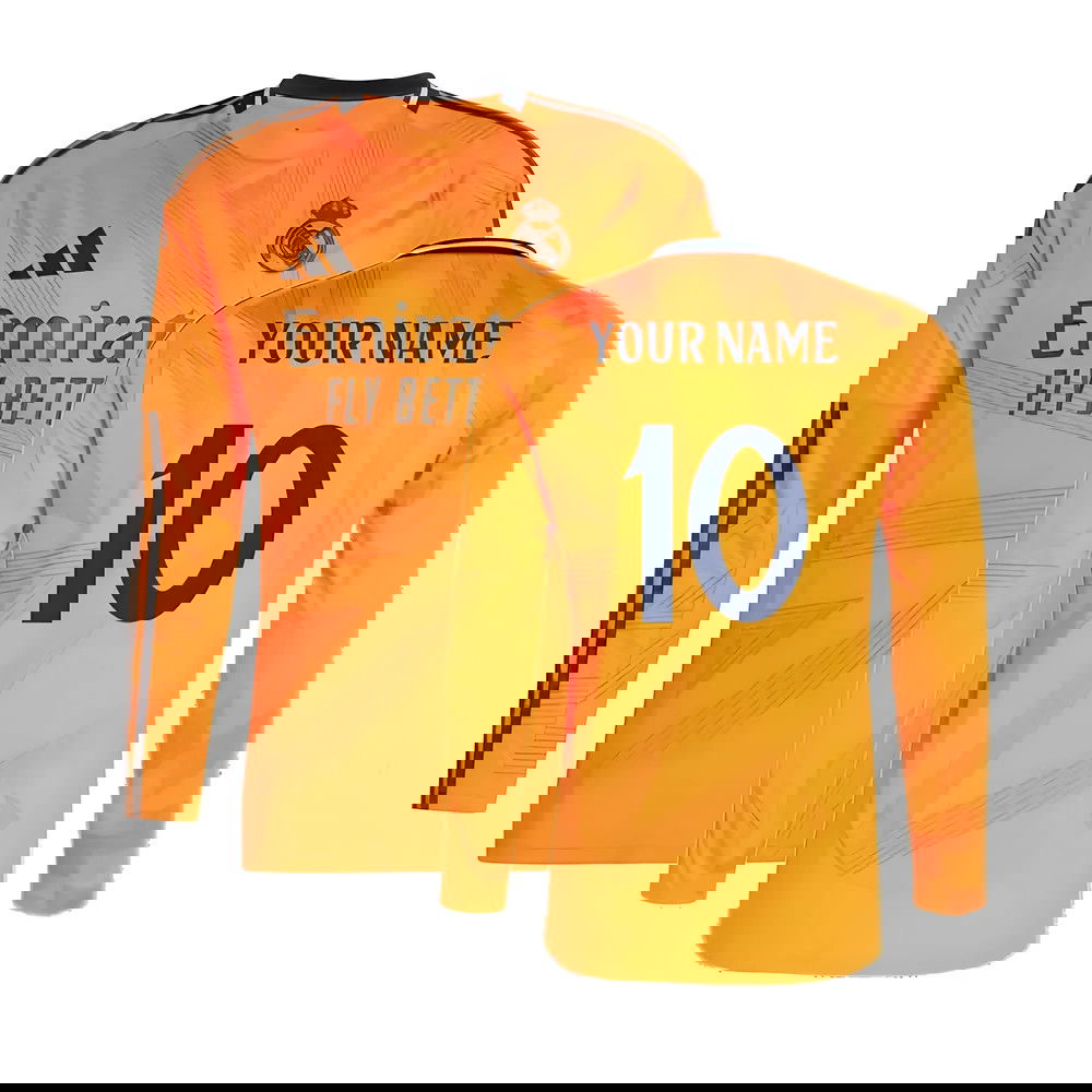 2024-2025 Real Madrid Long Sleeve Away Shirt (Your Name) 2024-2025 Real Madrid Long Sleeve Away Shirt (Your Name)