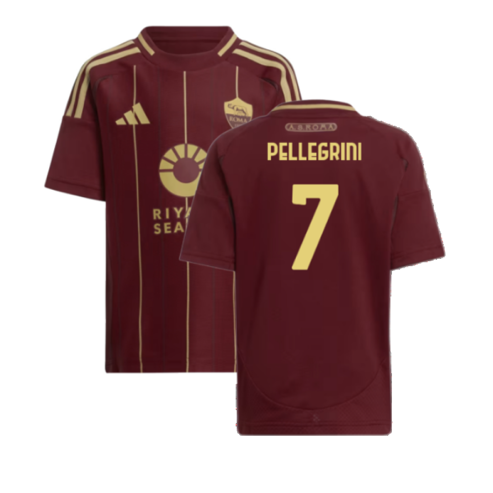 2024-2025 Roma Home Shirt (Kids) (Pellegrini 7) 2024-2025 Roma Home Shirt (Kids) (Pellegrini 7)