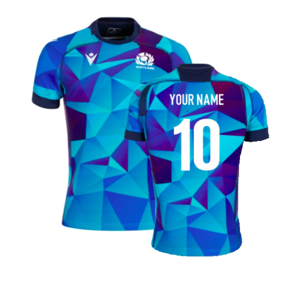 2024-2025 Scotland Rugby Training Jersey (Blue) (Your Name) 2024-2025 Scotland Rugby Training Jersey (Blue) (Your Name)