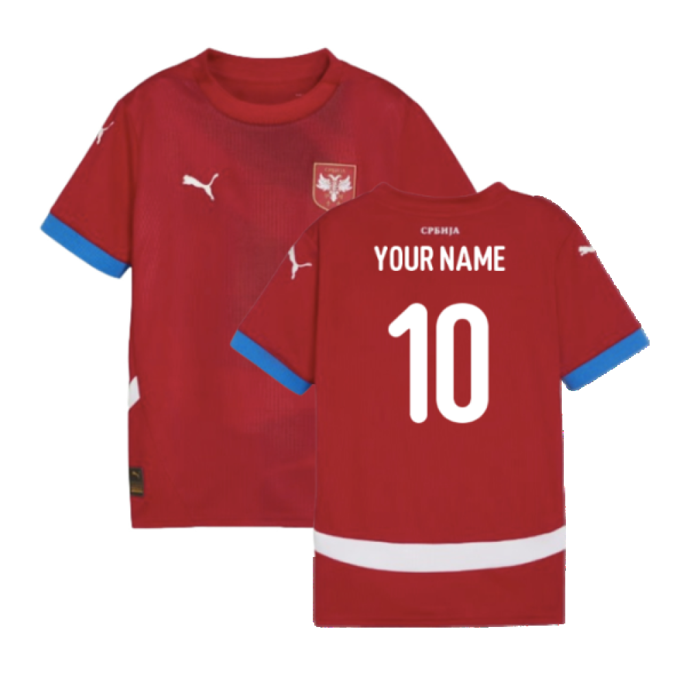 2024-2025 Serbia Home Shirt (Kids) (Your Name) 2024-2025 Serbia Home Shirt (Kids) (Your Name)