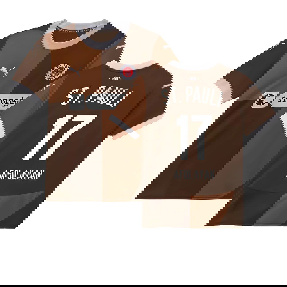 2024-2025 St Pauli Home Shirt (Kids) (Afolayan 17) 2024-2025 St Pauli Home Shirt (Kids) (Afolayan 17)