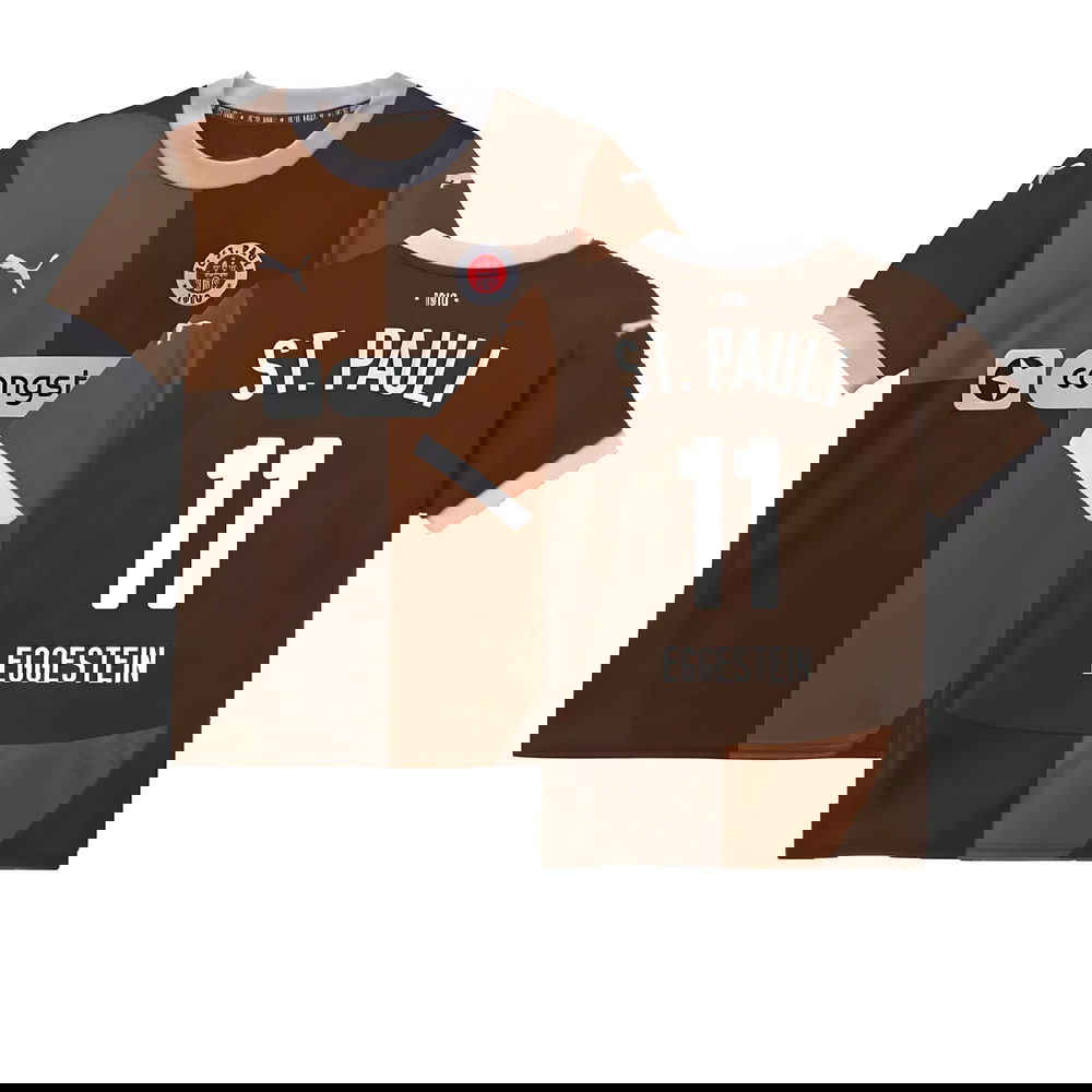 2024-2025 St Pauli Home Shirt (Kids) (Eggestein 11) 2024-2025 St Pauli Home Shirt (Kids) (Eggestein 11)