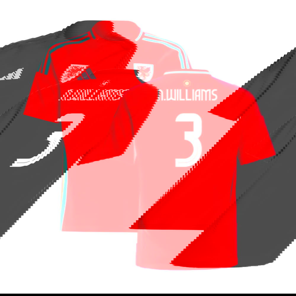 2024-2025 Wales Home Shirt - Kids (N.Williams 3) 2024-2025 Wales Home Shirt - Kids (N.Williams 3)