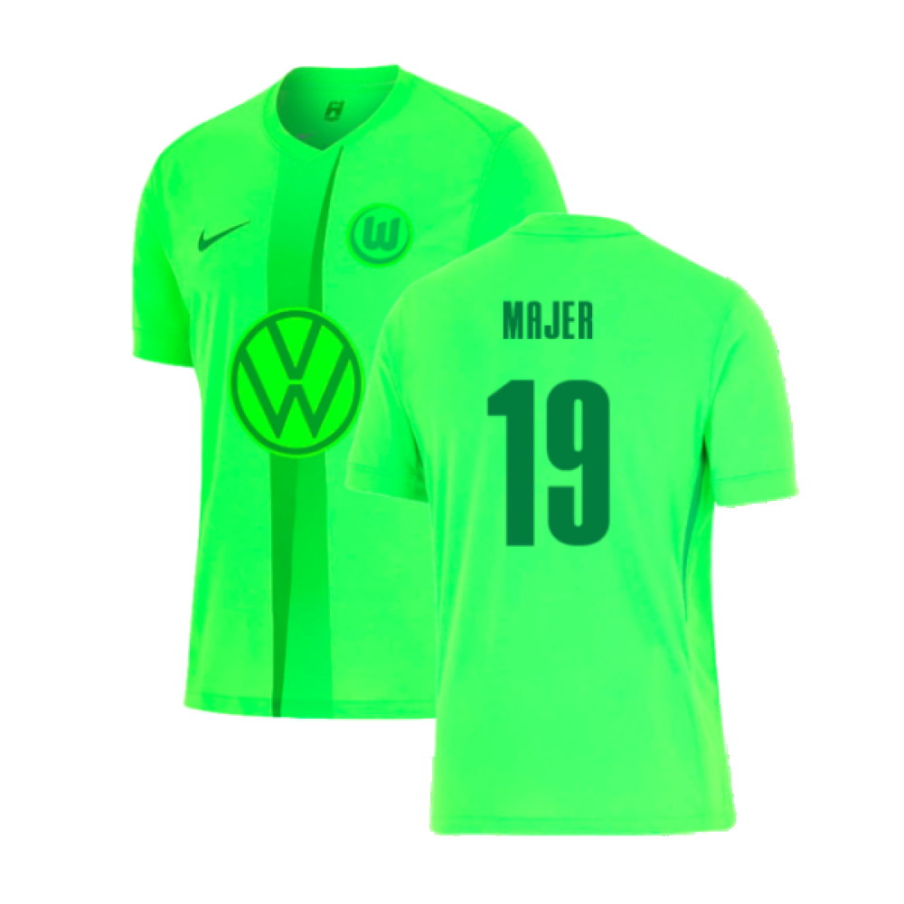 2024-2025 Wolfsburg Home Shirt (Majer 19) 2024-2025 Wolfsburg Home Shirt (Majer 19)