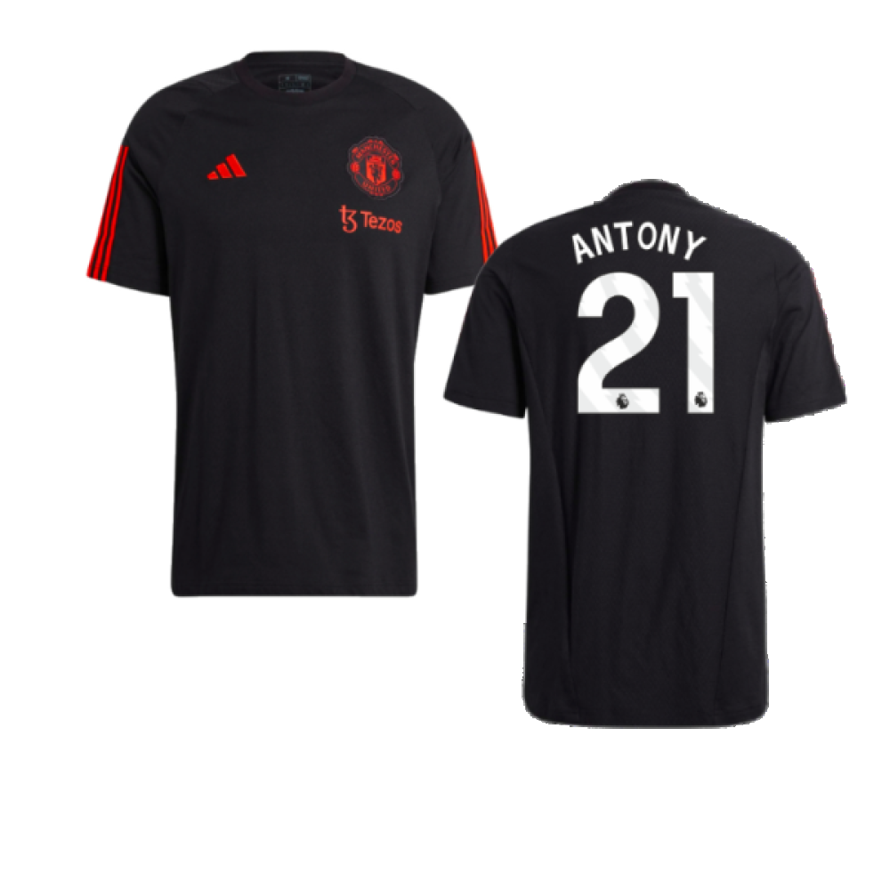 2023-2024 Man Utd Training Tee (Black) (Antony 21) 2023-2024 Man Utd Training Tee (Black) (Antony 21)