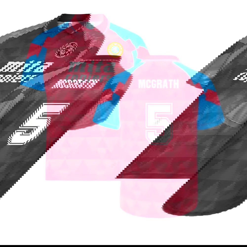 Score Draw Aston Villa 1990 Retro Football Shirt (McGrath 5) Score Draw Aston Villa 1990 Retro Football Shirt (McGrath 5)