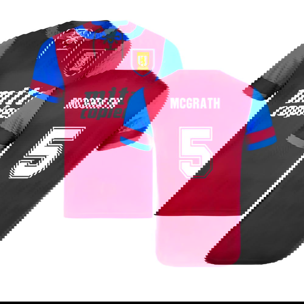Score Draw Aston Villa 1992 Retro Football Shirt (McGrath 5) Score Draw Aston Villa 1992 Retro Football Shirt (McGrath 5)