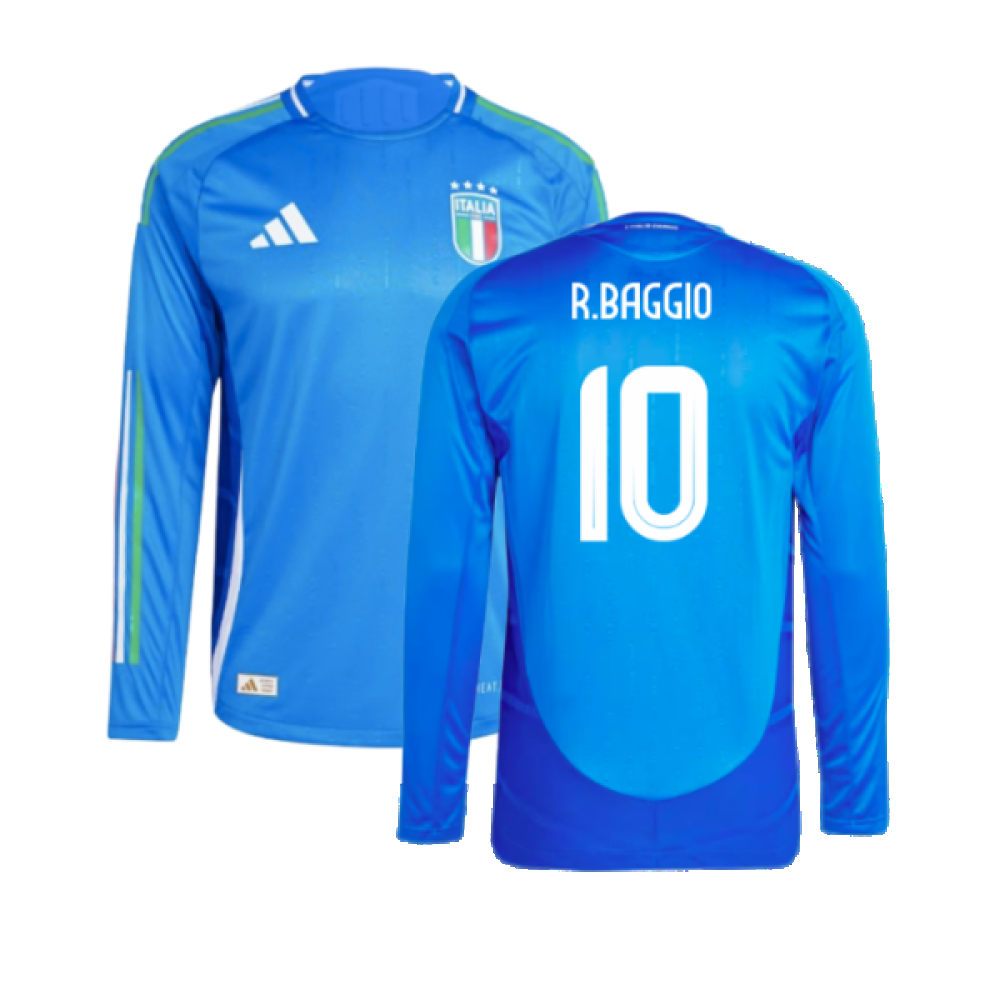 2024-2025 Italy Authentic Long Sleeve Home Shirt (R BAGGIO 10) 2024-2025 Italy Authentic Long Sleeve Home Shirt (R BAGGIO 10)