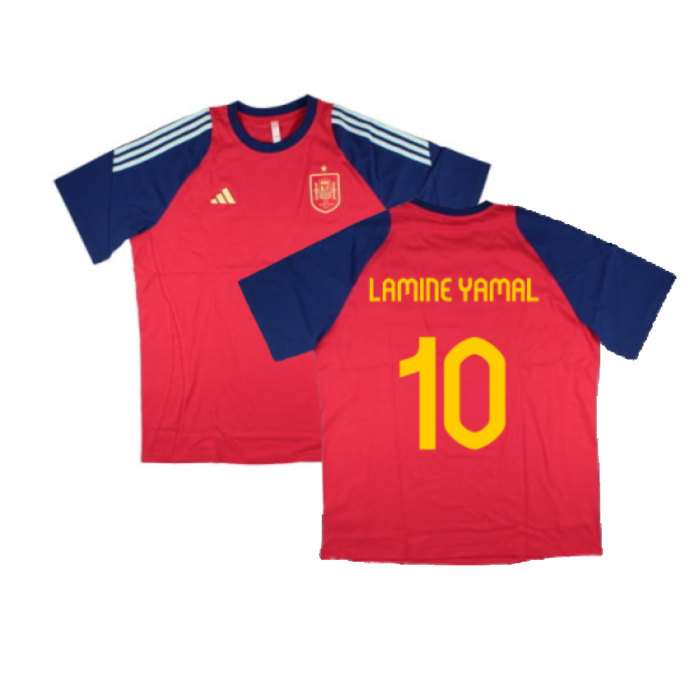 2024-2025 Spain Training Tee (Red) (Lamine Yamal 17) 2024-2025 Spain Training Tee (Red) (Lamine Yamal 17)
