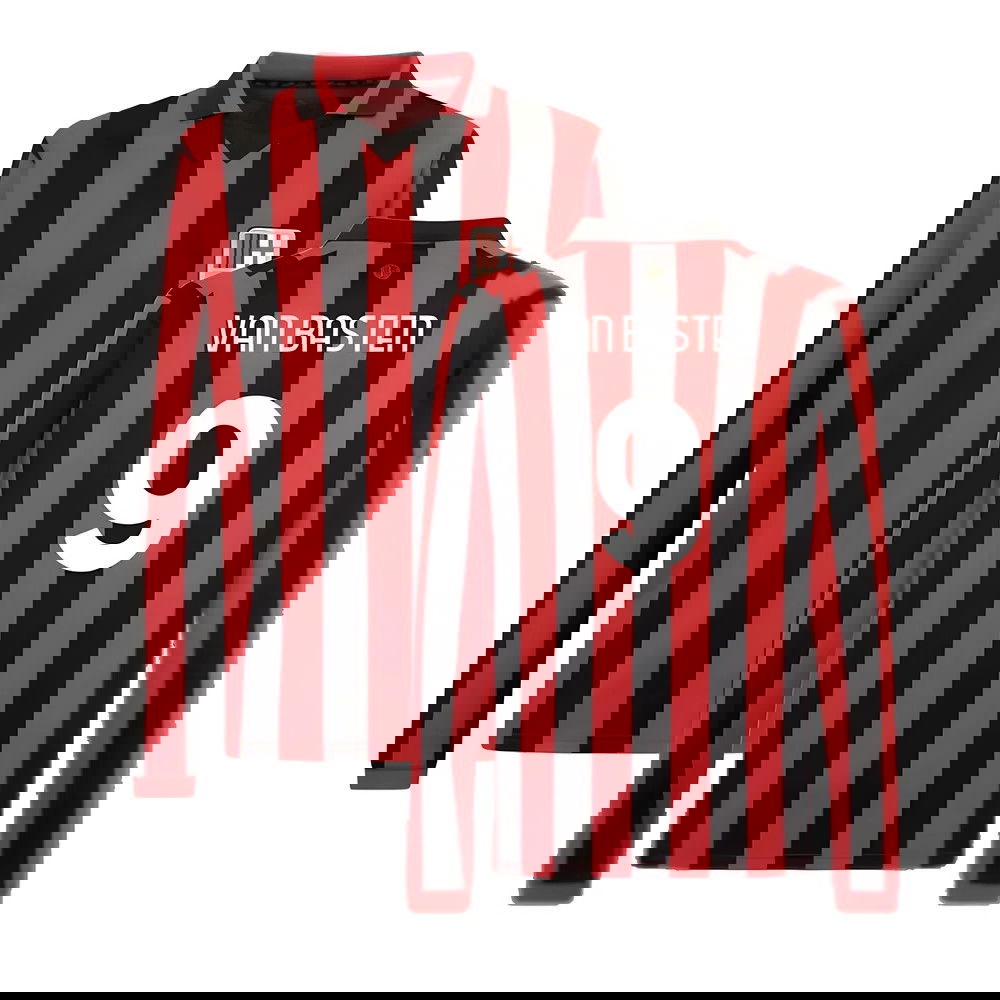 AC Milan 125th Authentic Shirt LS (Black-Red) (Van Basten 9) AC Milan 125th Authentic Shirt LS (Black-Red) (Van Basten 9)