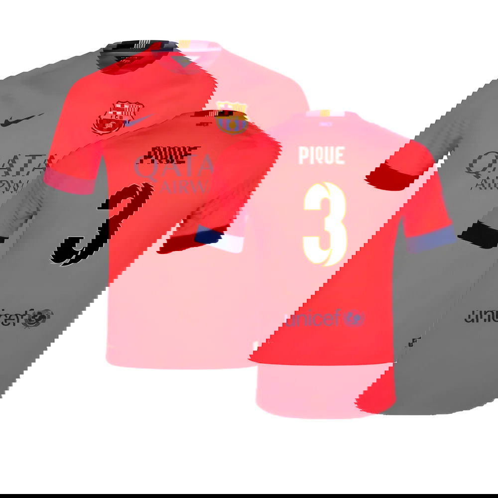 Barcelona 2014-15 Away Shirt ((Excellent) L) (Pique 3) Barcelona 2014-15 Away Shirt ((Excellent) L) (Pique 3)