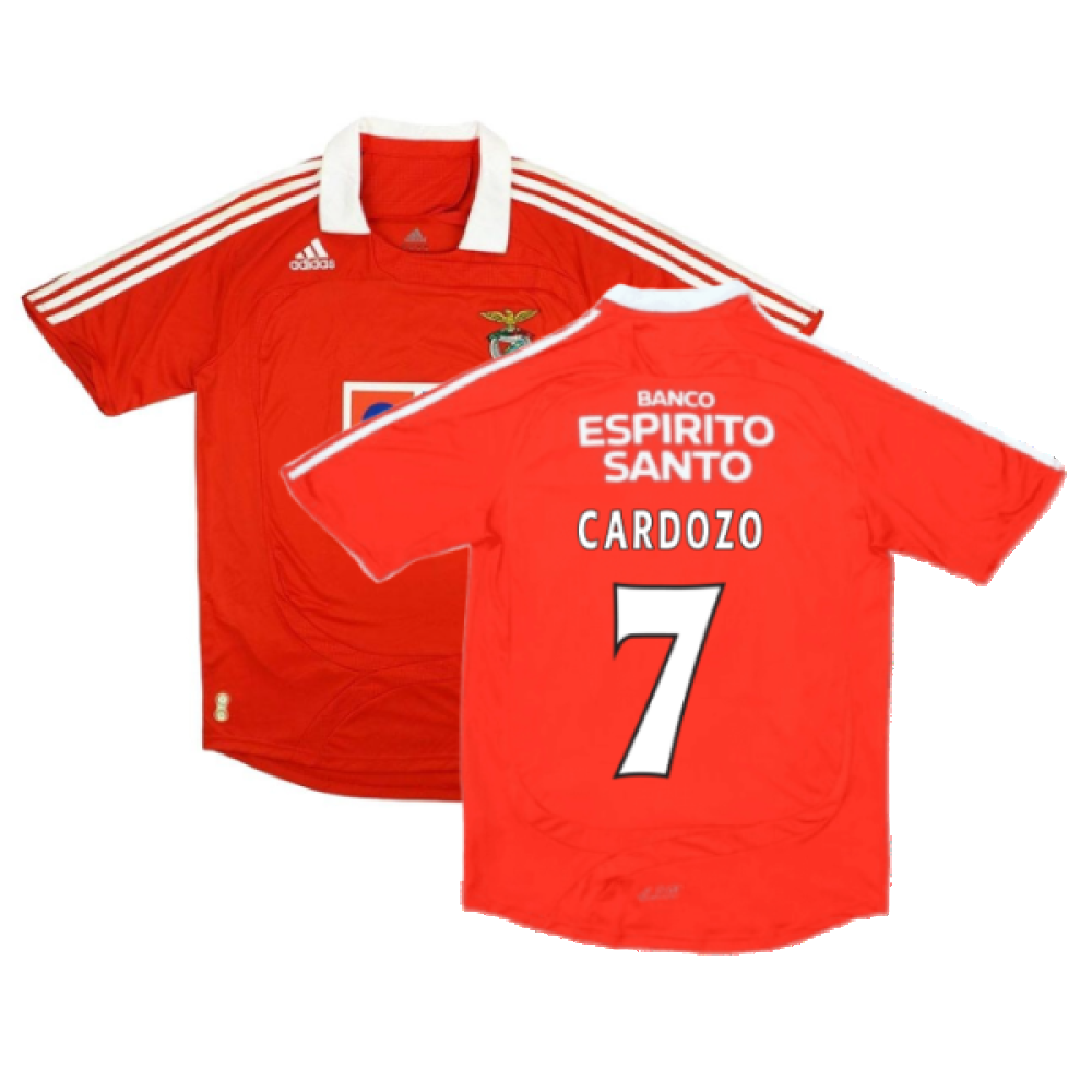 Benfica 2007-2008 Home Shirt ((Very Good) S) (Cardozo 7) Benfica 2007-2008 Home Shirt ((Very Good) S) (Cardozo 7)