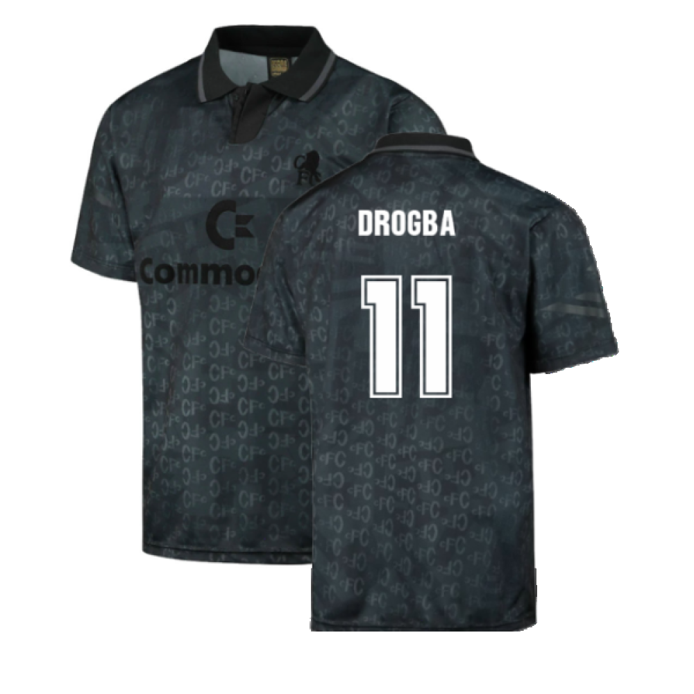 Chelsea 1992 Black Out Retro Football Shirt (Drogba 11) Chelsea 1992 Black Out Retro Football Shirt (Drogba 11)