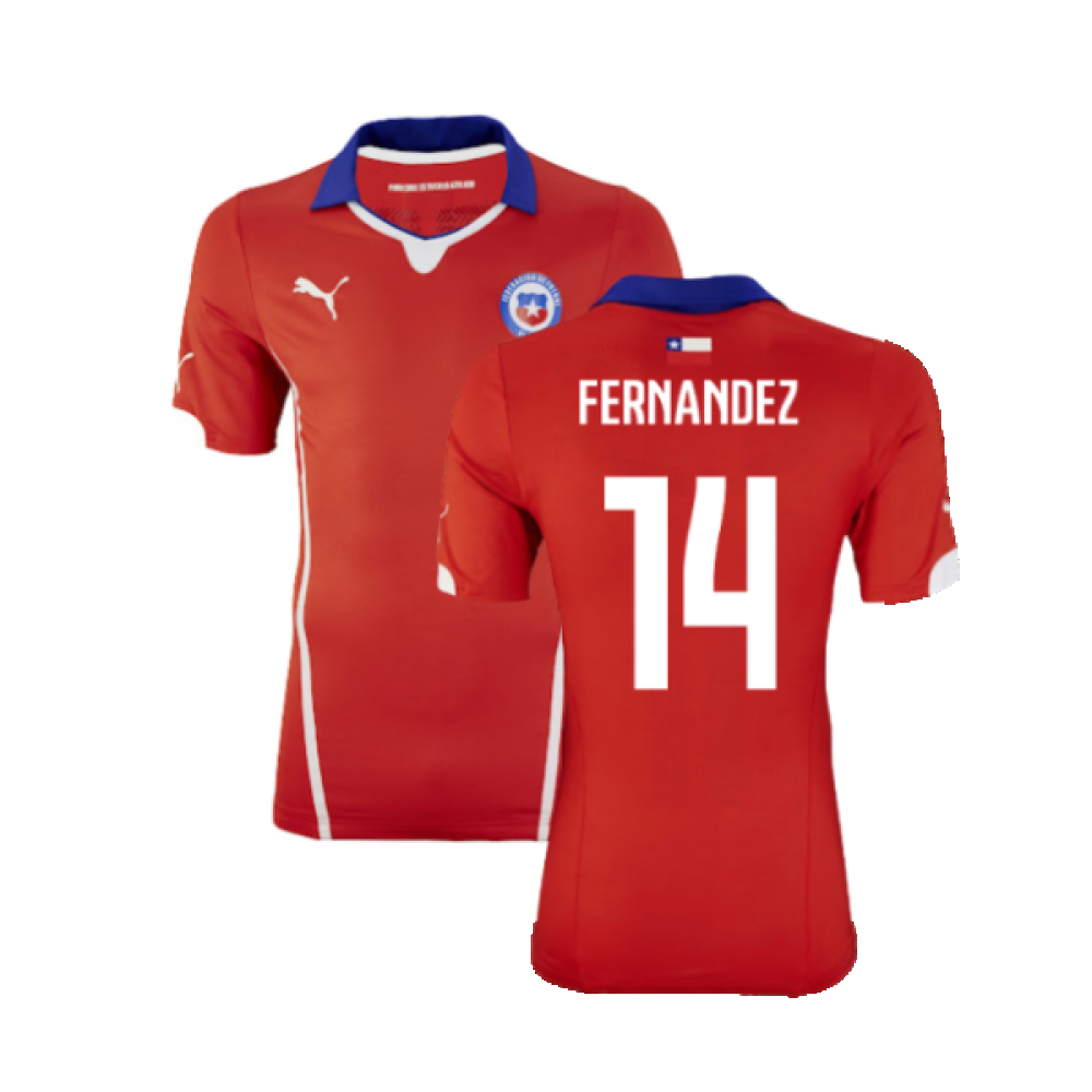 Chile 2014-15 Home Shirt ((Excellent) XL) (Fernandez 14) Chile 2014-15 Home Shirt ((Excellent) XL) (Fernandez 14)