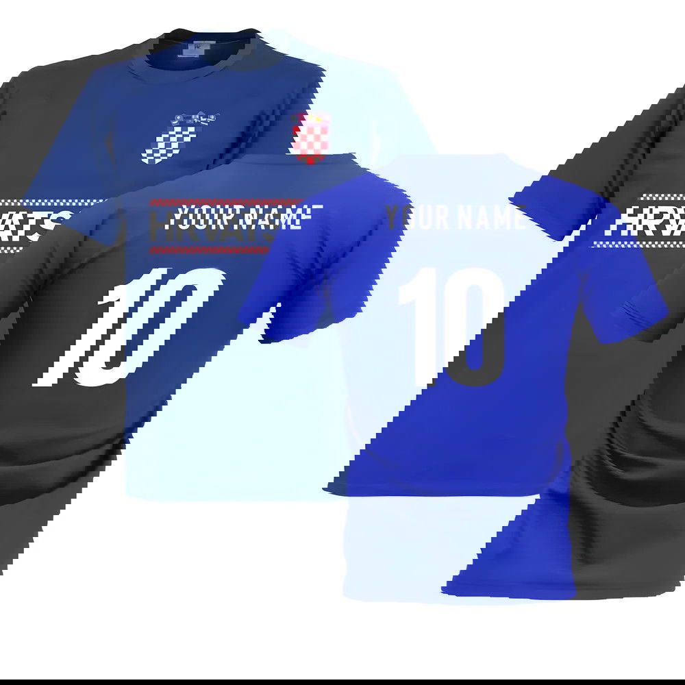 Croatia Team T-Shirt - Royal (Your Name) Croatia Team T-Shirt - Royal (Your Name)