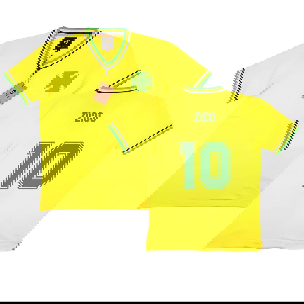 False Nein Brazil Home Football Shirt (ZICO 10) False Nein Brazil Home Football Shirt (ZICO 10)