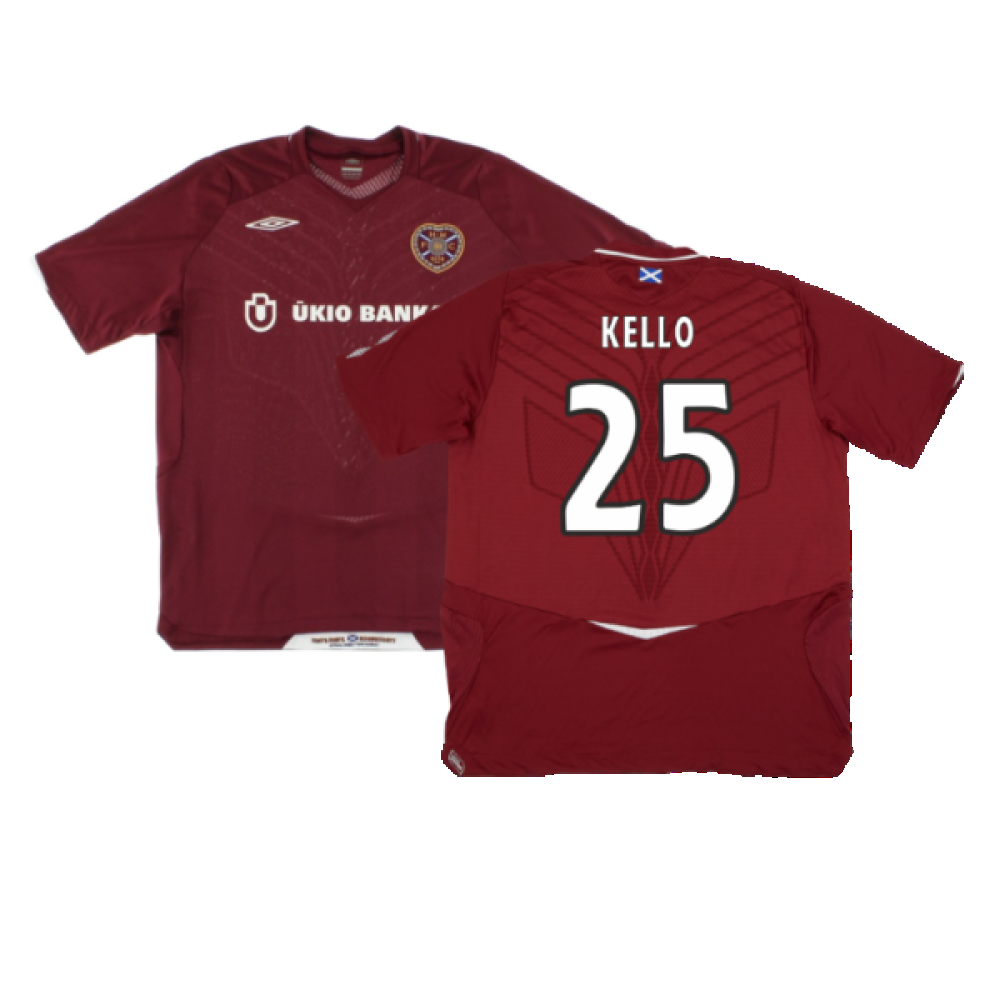 Hearts 2008-09 Home Shirt ((Good) XXL) (Kello 25) Hearts 2008-09 Home Shirt ((Good) XXL) (Kello 25)