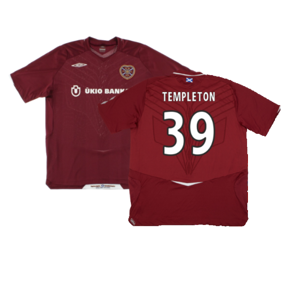 Hearts 2008-09 Home Shirt ((Good) XXL) (Templeton 39) Hearts 2008-09 Home Shirt ((Good) XXL) (Templeton 39)