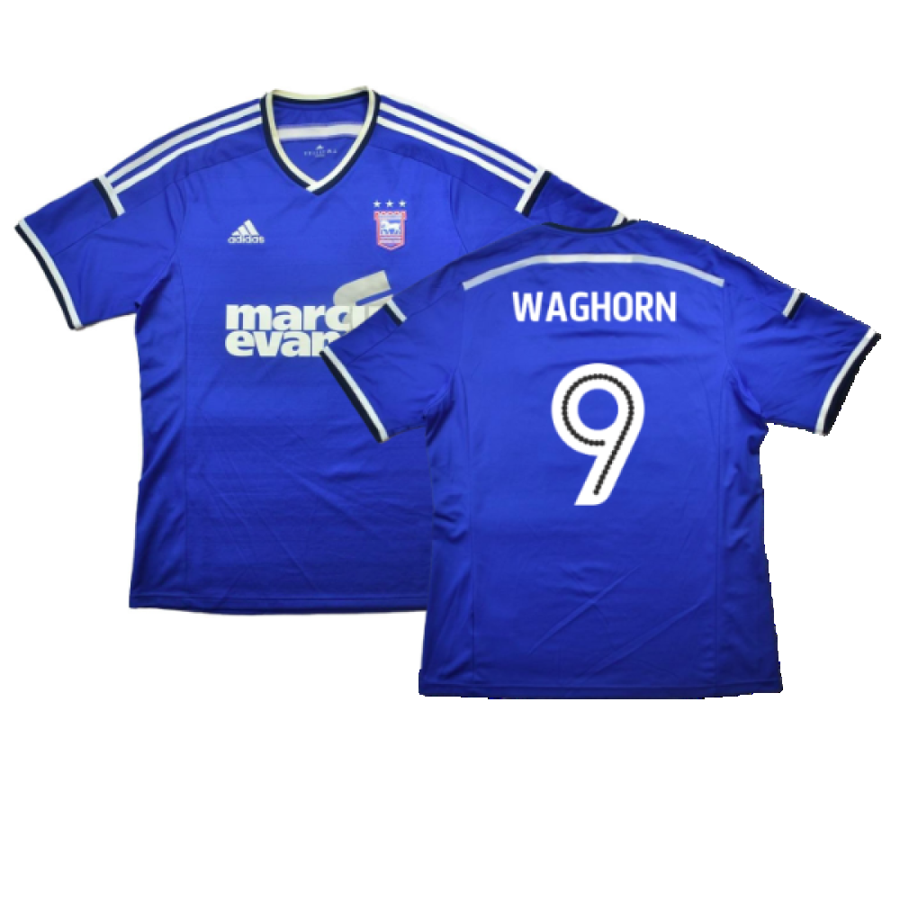 Ipswich Town 2017-18 Home Shirt ((Very Good) XXL) (Waghorn 9) Ipswich Town 2017-18 Home Shirt ((Very Good) XXL) (Waghorn 9)