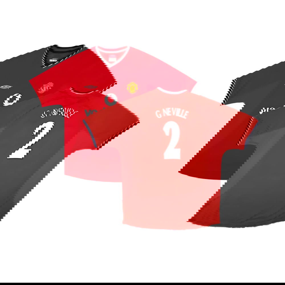 Manchester United 2000-02 Home Shirt ((Excellent) XXL) (G Neville 2) Manchester United 2000-02 Home Shirt ((Excellent) XXL) (G Neville 2)