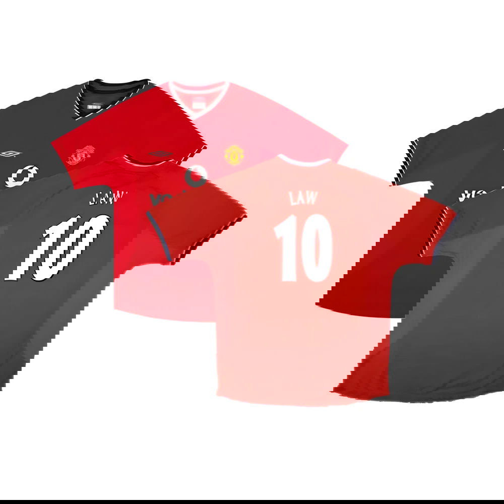 Manchester United 2000-02 Home Shirt ((Excellent) XXL) (Law 10) Manchester United 2000-02 Home Shirt ((Excellent) XXL) (Law 10)