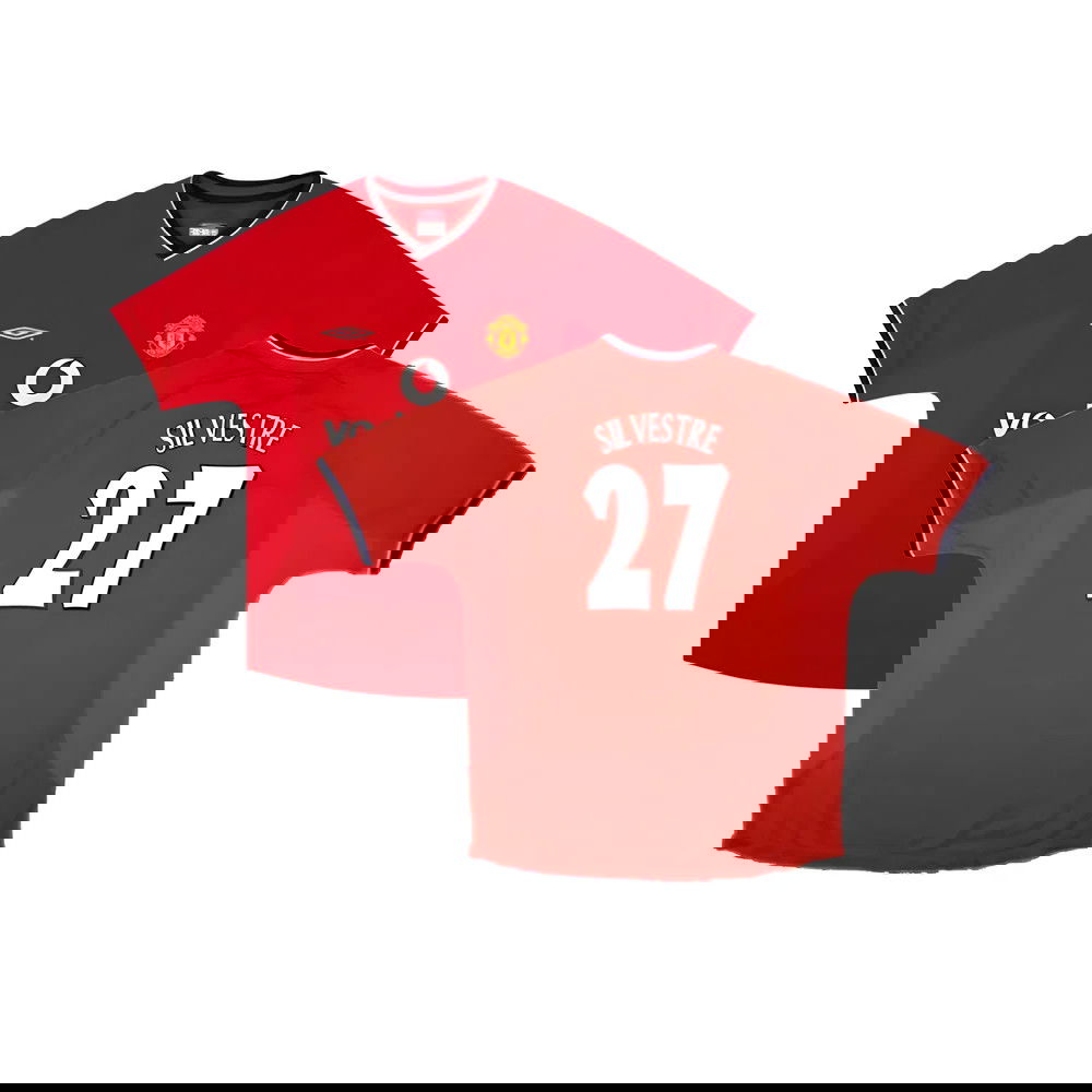 Manchester United 2000-02 Home Shirt ((Excellent) XXL) (Silvestre 27) Manchester United 2000-02 Home Shirt ((Excellent) XXL) (Silvestre 27)